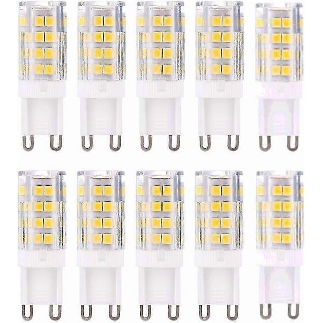 G9 LED light bulbs, warm white 3000K 5W G9 LED, pack of 10