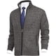thumbnail image 2 of Suéter de talla europea para hombre, cárdigan con cremallera, informal, holgado, abrigo a juego para hombre, 2 of 6