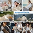 thumbnail image 5 of Modern Brown Beige Cooling Blanket, Lightweight Breathable Summer Throw Blanket with Double Sided Cold Effect, Grey White Color Blocks Picnic Beach Blankets Bed Sheet for Hot Sleepers 50"x60", 5 of 8