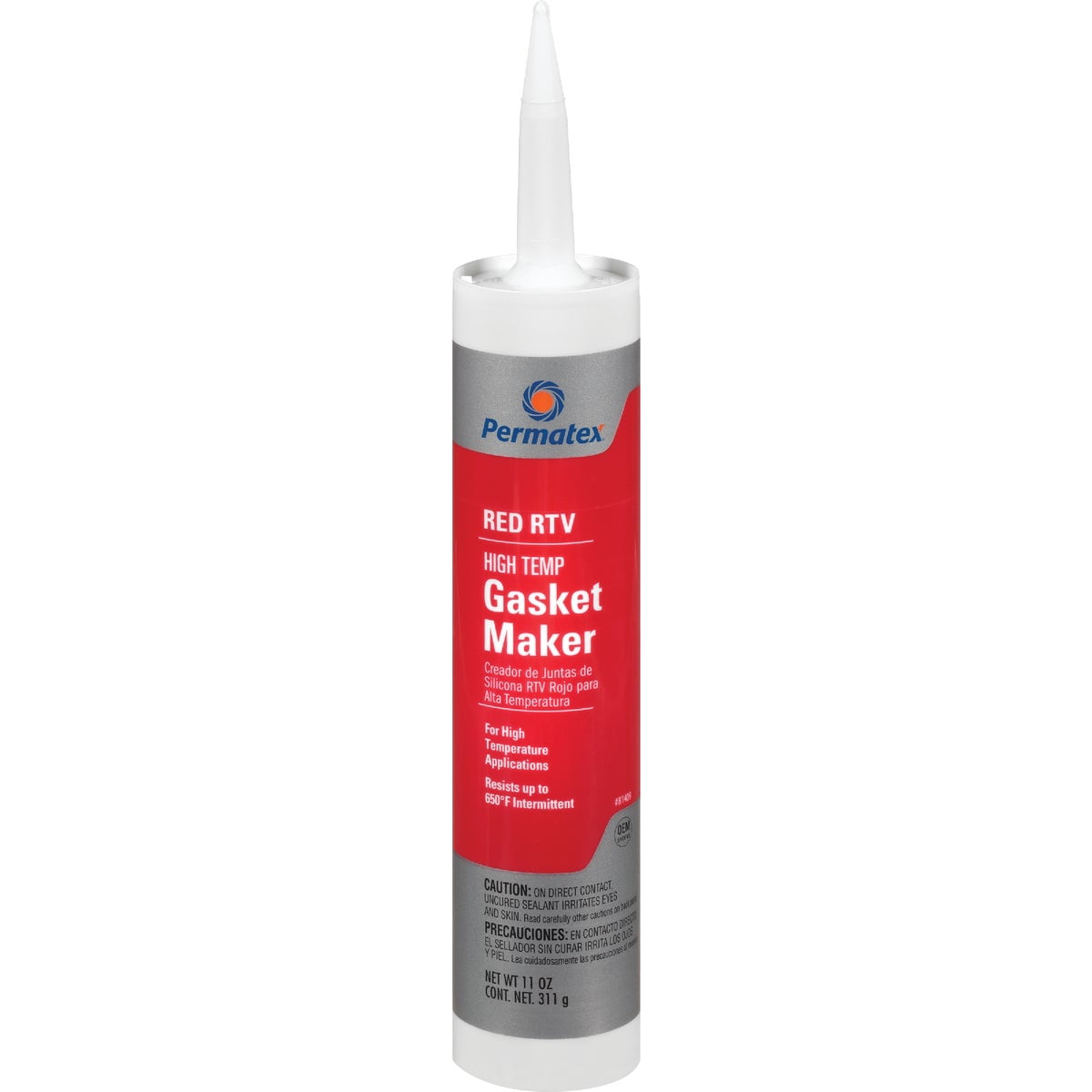 Permatex High-Temp Red RTV Silicone Gasket Maker - High Temp Sealant - 11 oz, Red — Residential Use, Standard Application