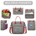 thumbnail image 4 of Cultural Fusion Mandala Multi-Pocket Lunch Bag - Detachable Strap for Convenient Carrying, 4 of 6