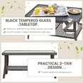 thumbnail image 6 of Costway 4 PCS Outdoor Rattan Conversation Set Patio Rattan Sofa Set W/ Protective Cover, 6 of 9