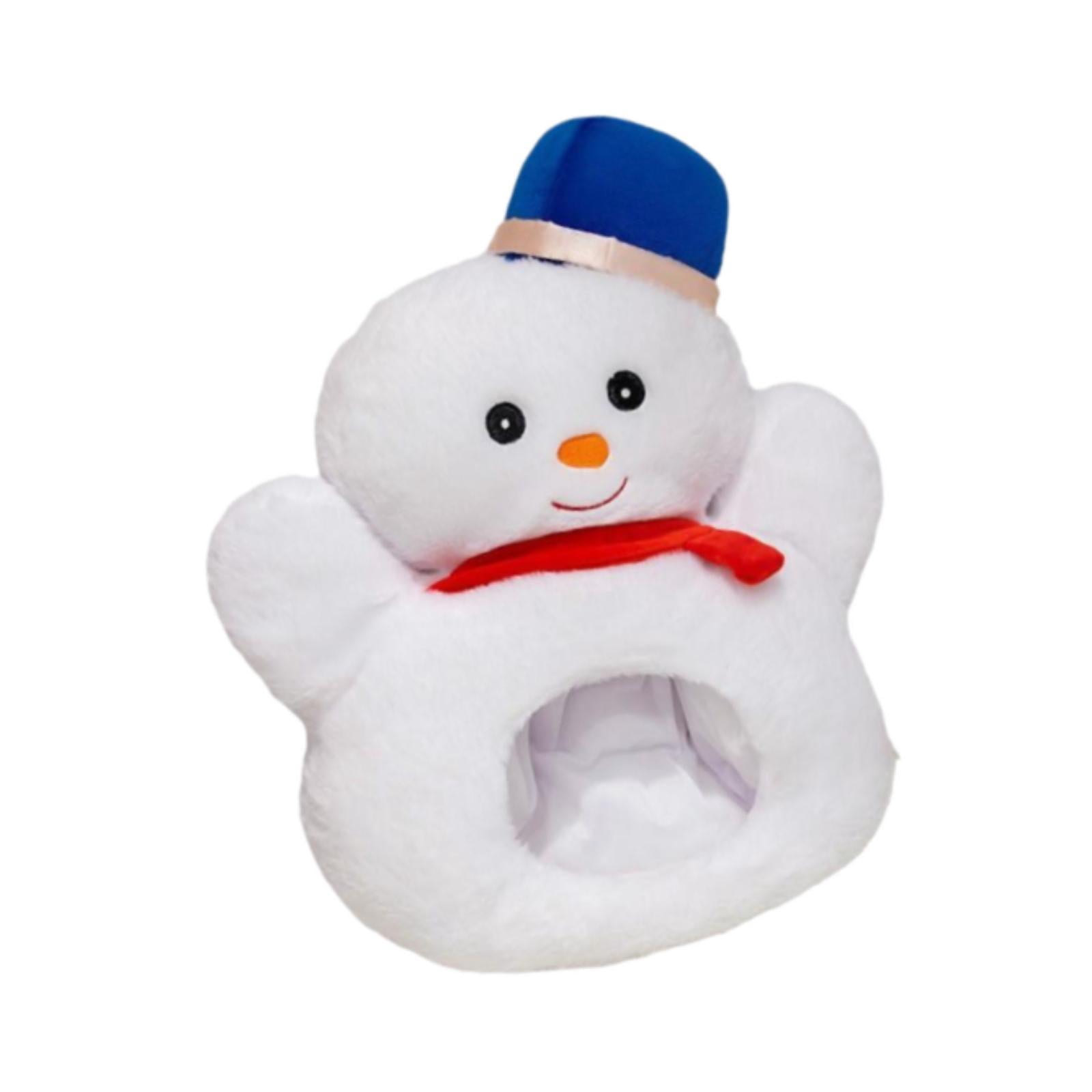 yuksok Snowman Hat Funny Selfie Hat Fancy Dress Headdress Xmas Decoration Plush Cap for