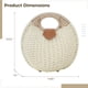 thumbnail image 5 of Bolso de mano de concha de ratán, cartera de mano de paja para mujer, elegante bolso de playa tejido blanco, bolso de paja para mujer, 5 of 5
