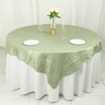 thumbnail image 5 of Efavormart 72"X72" Sage Green Accordion Crinkle Taffeta Table Overlay, Square Tablecloth Topper, 5 of 11