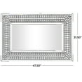 thumbnail image 3 of DecMode 48" x 32" Silver Wall Mirror with Crystal Details, 3 of 8