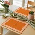 thumbnail image 6 of Burnt Orange Geometric Placemats for Dinning Table Set of 4, Country Greece Key Art Burlap Kitchen Place Mats Waterproof Cloth Table Mats, Indoor Outdoor Placemats Easy Clean Dinner Decor, 6 of 8