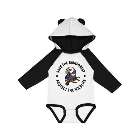 

Inktastic Save the Rainforest Protect the Wildlife with Toucan Gift Baby Boy or Baby Girl Long Sleeve Bodysuit
