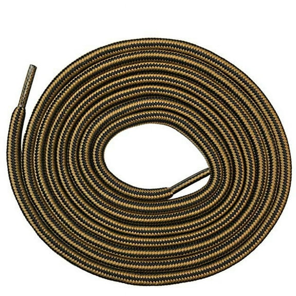 Black Brown Round Boot Laces Shoelaces Strings Replacements for Hiking Motorcycle Sneakers