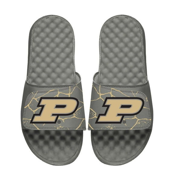 Unisex ISlide Gray Purdue Boilermakers Shattered Slide Sandals