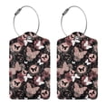 thumbnail image 3 of Disketp 4 PCS Luggage Tag for Suitcase,Butterflies1 Leather Baggage Tag with Stainless Steel Loop Privacy Cover for Women Men Girls, 3 of 5