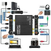 2-in-1 DAC Digital Audio decoder USB Sound Card Plug-n-Play 192kHz High Sampling