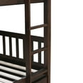 thumbnail image 4 of Noble House Full Over Full Rubber Wood Bunk Bed, Convertible Design with Ladder, Guardrails & Twin Trundle, Espresso, 4 of 13