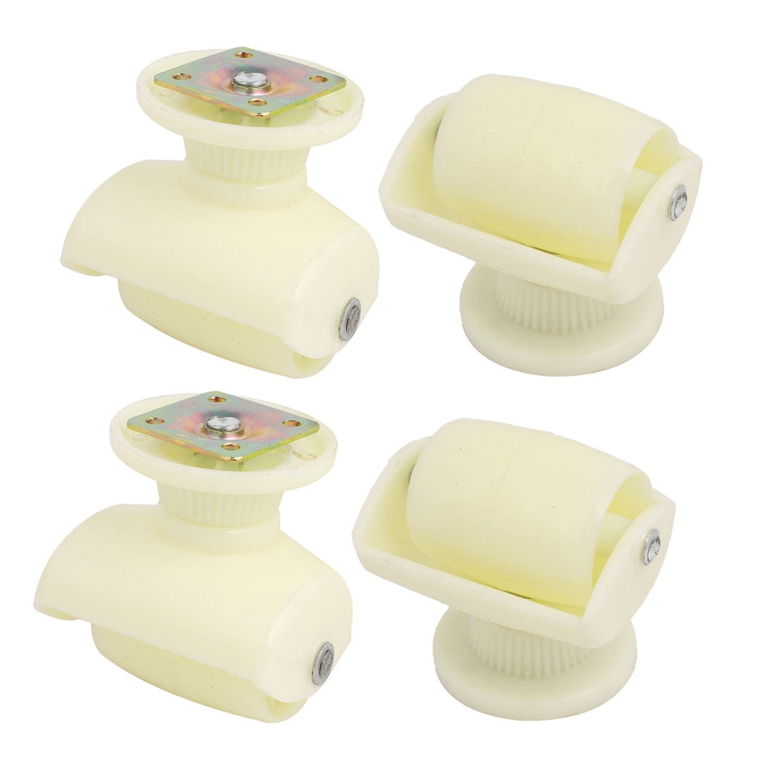 Unique Bargains 4Pcs 80mm Height ABS Machine Bed Leg Rolling Caster Sliding Foot Glide White