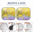 thumbnail image 5 of Kdxio Flowers And Butterflies Print 2-Piece Sun Shade Front Windshield - Foldable Car Front Window Sunshades for Most Sedans SUV Truck, 5 of 6