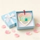 thumbnail image 1 of Adorno De Recuerdo De La Amistad Con Forma De Corazn De Vidrio Marino, 10 Cm, Para Colgar En El Rbol De Navidad, Decoracin Del Hogar, Para Navidad, Bodas, Paquete De 1, Transparente, UKHBMC, 1 of 7