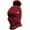 Red, variant on Deago Womens Winter Knitted Balaclava Pompom Beanie Hat Scarf Set Fleece Lined Thick Warm Skull Cap Cycling Ski Mask (Gray)