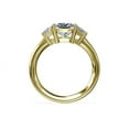 thumbnail image 3 of Diamond-Capitals 2.70 Carat Princess Cut Moissanite Shiny 3-stone Proposal Ring for Women Solid 14K Yellow Gold Size 5, 3 of 8