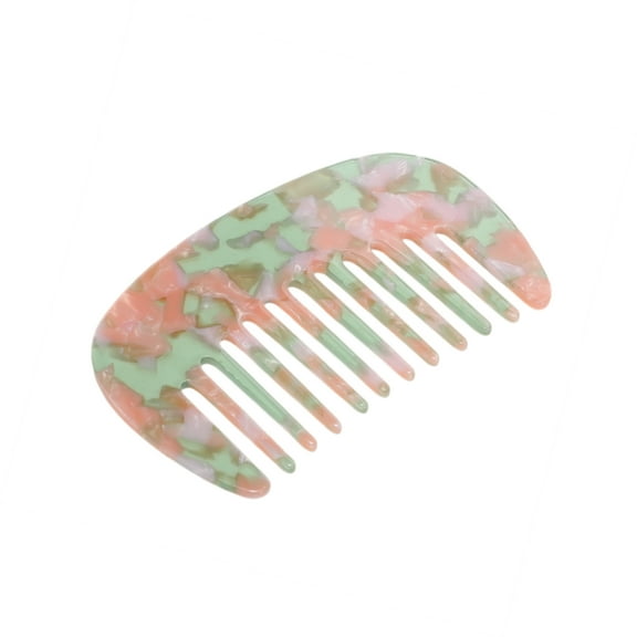 Vocoste Hair Comb Wide Tooth Anti-Static Pocket Size Comb for Thick Curly Hair Detangling Comb Pink, Green
