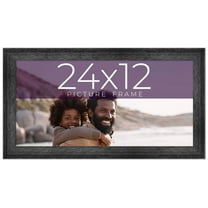 24x12 Frame Black Real Wood Picture Frame Width 1.5 inches | Interior Frame Depth 0.5 inches | Barn