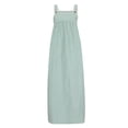 thumbnail image 4 of qolati Women Bib Overall Dress Jumpsuits Babydolls Midi Dress Stripe Printed Sleeveless Straps Suspender Casual Dresses, 4 of 6