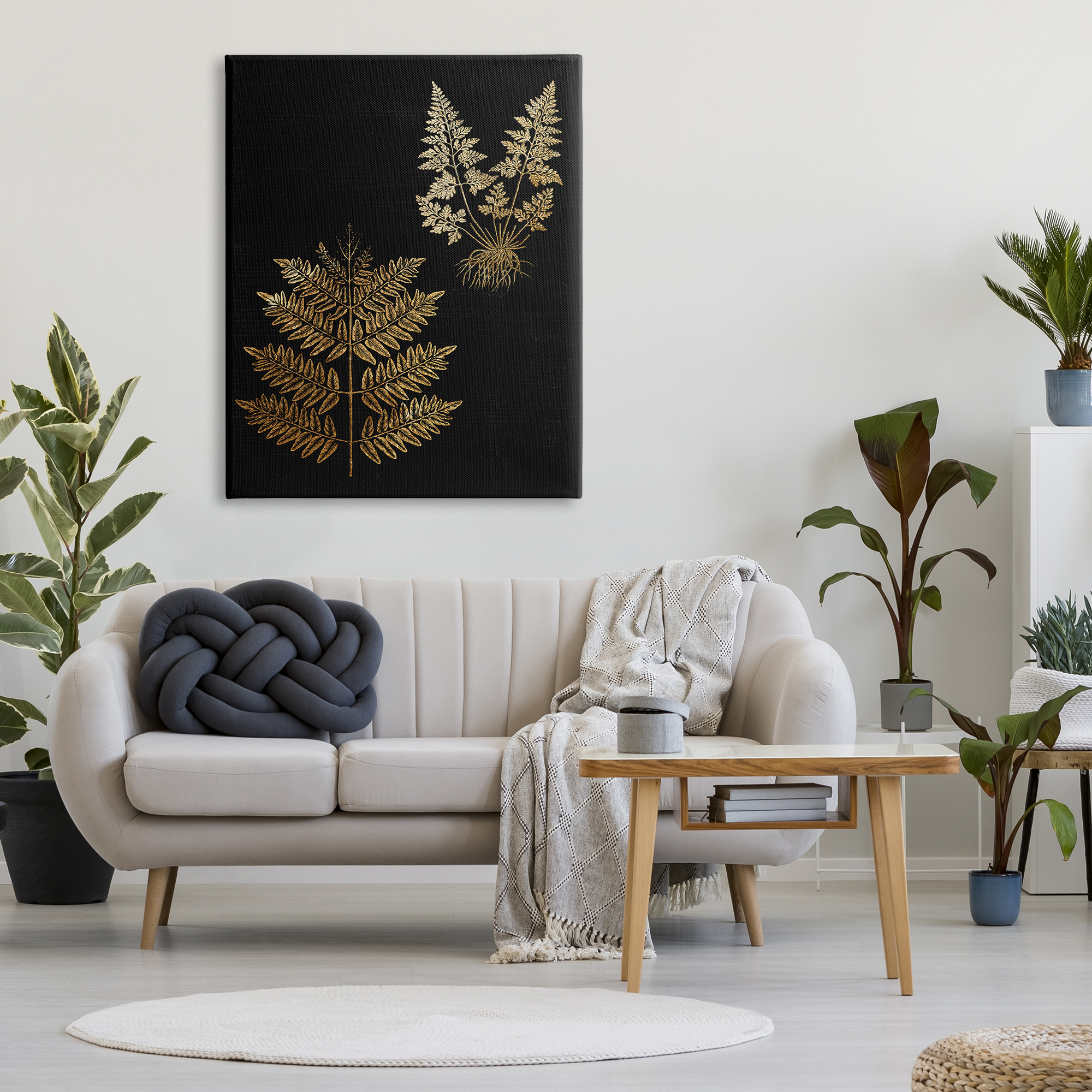 Stupell Industries Bold Fern Blade Illustration Rooted Forest Floor Plants, 36 x 48, Design by Daphne Polselli