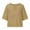 Khaki, variant on AherBiu Plus Size Tops for Women 1/2 Sleeve Cotton Linen Dressy Casual Blouse Scoop Neck Loose Tunic Shirt
