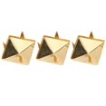 thumbnail image 4 of 100 remaches de pirámide de metal, material de latón en 0.394 in, 0.472 in, 0.591 in, Oro, Plata, Negro, Bronce, Forma única de Pirámide de Cuatro Lados para manualidad, 4 of 7