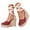 Red, variant on Women's Espadrille Platform Wedge Sandals Closed Toe Ankle Strap Lace up Summer Dress Shoes