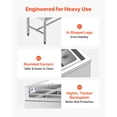 thumbnail image 5 of VEVOR 3 Compartment Sink, 18-Gauge 304 Stainless Steel, 10" x 14" x 10" Bowl Size, 3 Bay Commercial Under Bar Sink with Backsplash and Efficient Drainage for Kitchen, Restaurant, Food Truck & Home Us, 5 of 9
