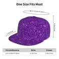 thumbnail image 6 of Balery Baseball Cap Flat Bill Hats for Men Adjustable Size for Running Workouts and Outdoor Activities All Seasons Dad Hat(Purple Glitter ), 6 of 9