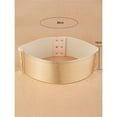 thumbnail image 2 of Women's Snap-Button PU Corset Waist Belt Wide Elastic Belts for Dress Stretchy Waistband, 2 of 3