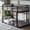 Black, variant on Leumius Twin XL over Twin XL Bunk Bed Frame with Ladders & Guardrails, Upgraded Round-Pipe Metal Frame, Stylish & Versatile for Any Room,White
