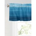 thumbnail image 6 of Valances for Windows Blue Sea Rod Pocket Cafe Window Treatments Valance Curtains for Kitchen Bathroom Laundry Basement Windows 54"x18", 6 of 9