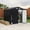 6x8FT Dark gray with solar light, variant on Gaderth 6x8 Ft Outdoor Storage Shed With Doors & Slooping Roof,Backyard Storage Shed,Heavy Duty Tool Shed Carport For Cars, Boats,Trucks And Equipment Storage