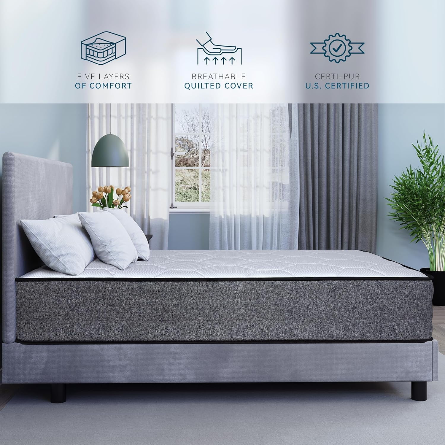 DreamSphere 14" California King Medium Tight Top Hybrid Mattress