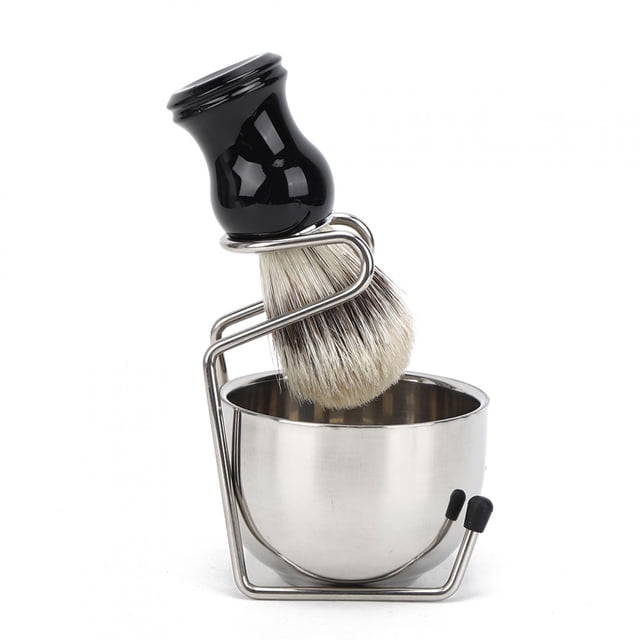 Dioche Ensemble d'Outils de Rasage en Acier Inoxydable Bol Kit de Rasage, Beau Support de Rasage, Sans Impuretés Outil de Rasage Père Hommes Personnel