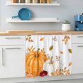 thumbnail image 5 of Orange White Pumpkin Fall Oven Skirt Curtain for Kitchen Decor 28"x35", Thanksgiving Autumn Leaves Self Adhesive Stove Curtains Skirt Cabinet Curtains for Bathroom Laundry Room, 5 of 8