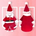 thumbnail image 2 of Christmas Pet Santa Claus Suit Costumes Outfit for Small Dog Cat Puppy Jumpsuit Hoodies Clothes with Hat, 2 of 8