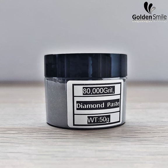 Golden Smile 80000 Grit Diamond Polishing Paste - 50g/1.76OZ Ultra-Fine Mirror Finish Compound for Jewelry, Metal, Glass, Ceramics & Gemstones