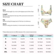 thumbnail image 4 of Kdxio Colorful Mustache Print Women's 2 Piece High Waisted Wrap Spaghetti Strap Summer Swimsuit Bikini Set-Large, 4 of 7