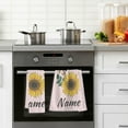 thumbnail image 5 of Dreamtimes Sunflower Butterfly Floral Custom Cotton Towels Set 2 Pcs Absorbent Personalized Name Hand Towel Face Towels Kitchen Towels Bath Towels for Bathroom Laundry Room Kitchen 16 x 28 Inches, 5 of 7