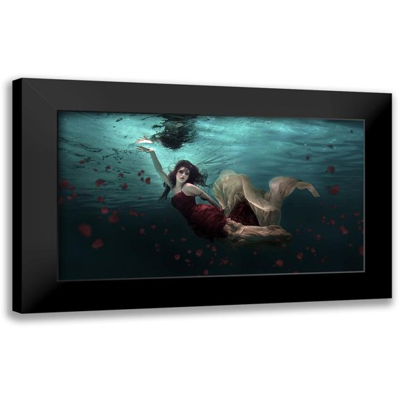 Suherman, Martha 18x12 Black Modern Framed Museum Art Print Titled - Ocean of Roses