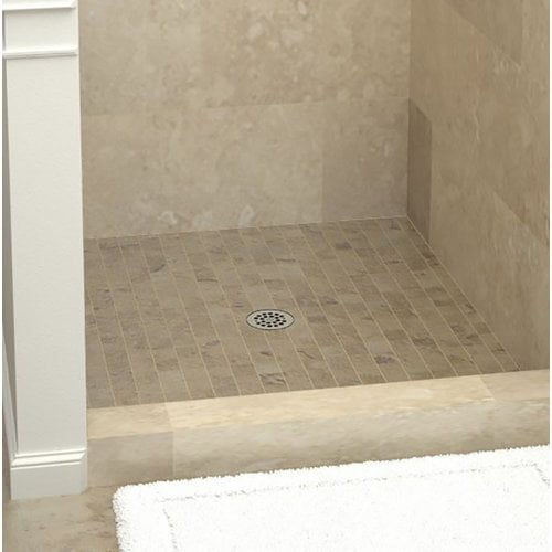 Tile Redi Single Threshold Shower Base with Drain Plate
