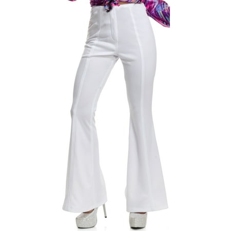 waisted disco flared 70s pants womens