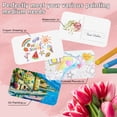 thumbnail image 4 of Uxcell 50 Sheets Watercolor Postcards, 4x6 Inch Rounded Corners Cold Pressed, 4 of 7