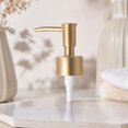 thumbnail image 5 of Lotion Dispenser Pump Head, Plastic Matte Universal Caliber Smooth Liquid Output Replacement Press Nozzle for Shampoo Body Wash Bottles Gold, 5 of 5