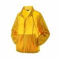 thumbnail image 7 of Men's UPF50+ Sun Protection Windbreaker Athletic Shell Jacket Stand Collar Lightweight Color Block Coat for Hiking Running Travel Fall, Yellow, L, 7 of 7