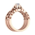 thumbnail image 2 of 1/2 Carat Round Diamond Bridal Set Ring in 14K Rose Gold (Ring Size 4.75), 2 of 4