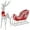 Silver - Large, variant on Best Choice Products Lighted Christmas 4ft Reindeer & Sleigh Holiday Outdoor Decor Set w/205 LED Lights, Stakes - White